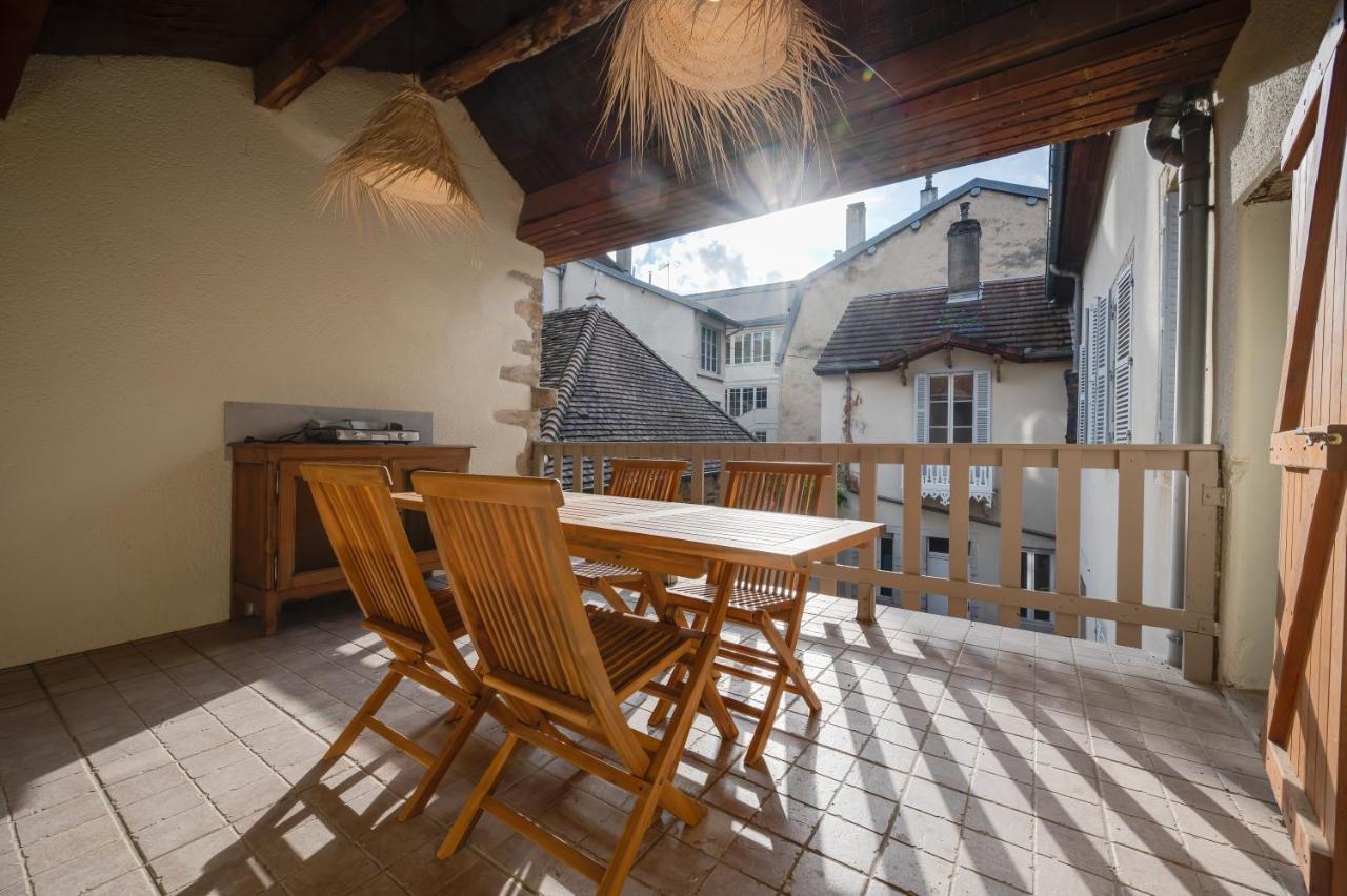 Grand Appartement 8 Personnes Terrasse Privative Hyper Centre Calme Lons-le-Saunier Zewnętrze zdjęcie